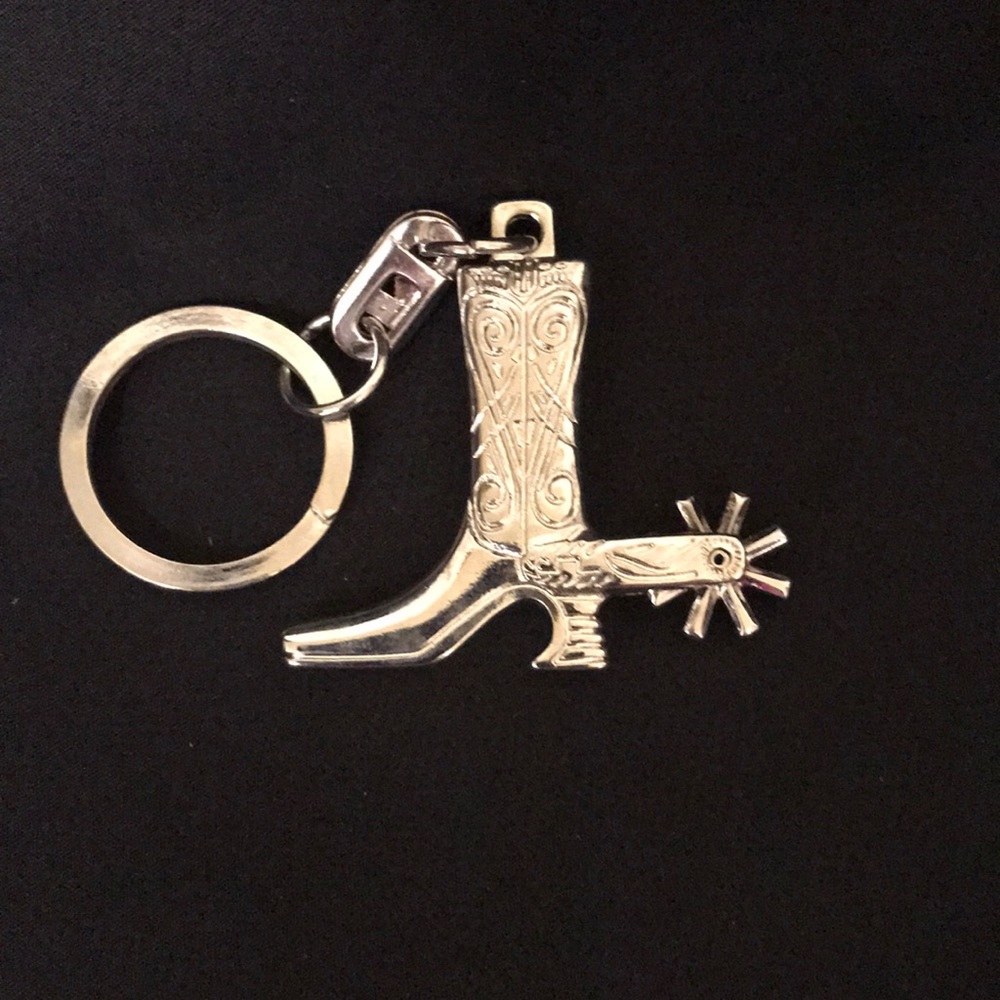 Stainless steel key chain. Cowboy boot